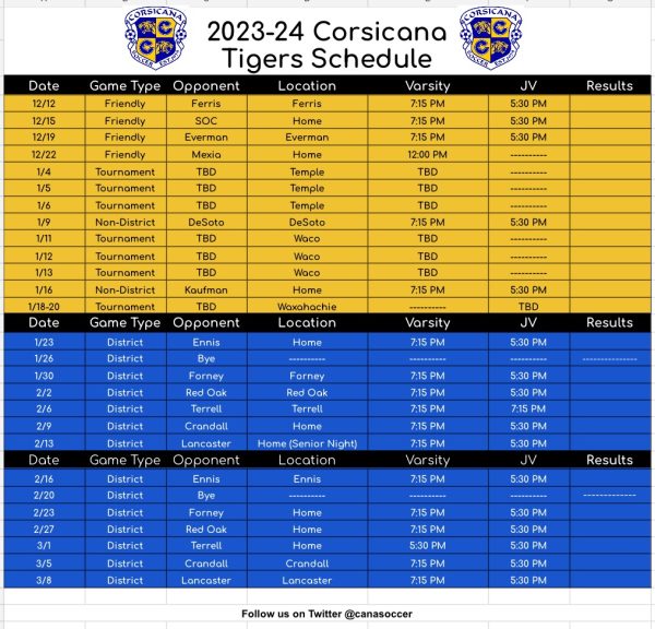 Soccer Boys Schedule 20232024 CHS Student Connection